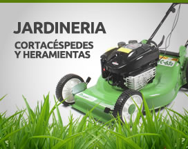 Cortacéspedes y herramientas para jardinería